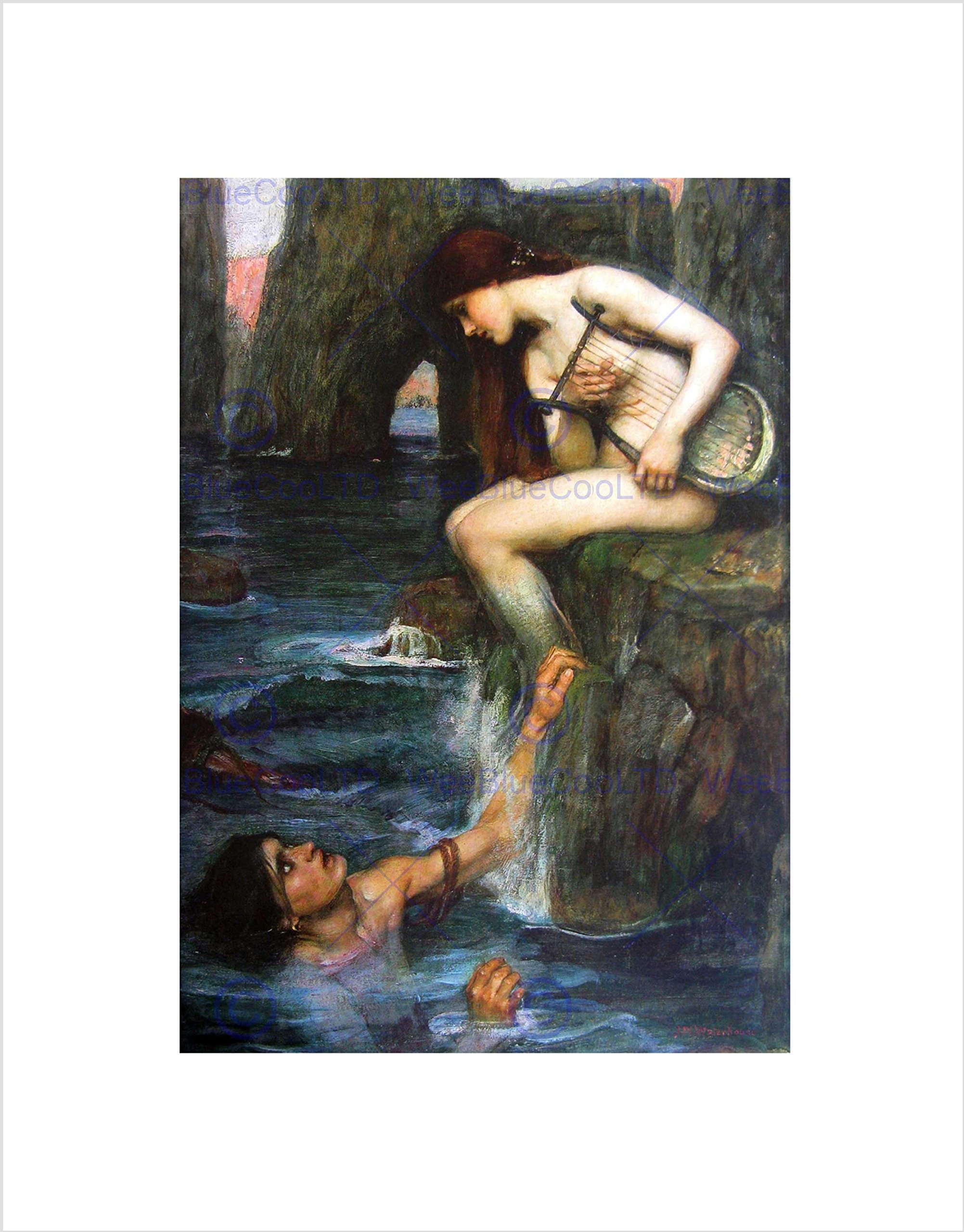 Wee Blue Coo John William Waterhouse The Siren Old Master Wall Art Print