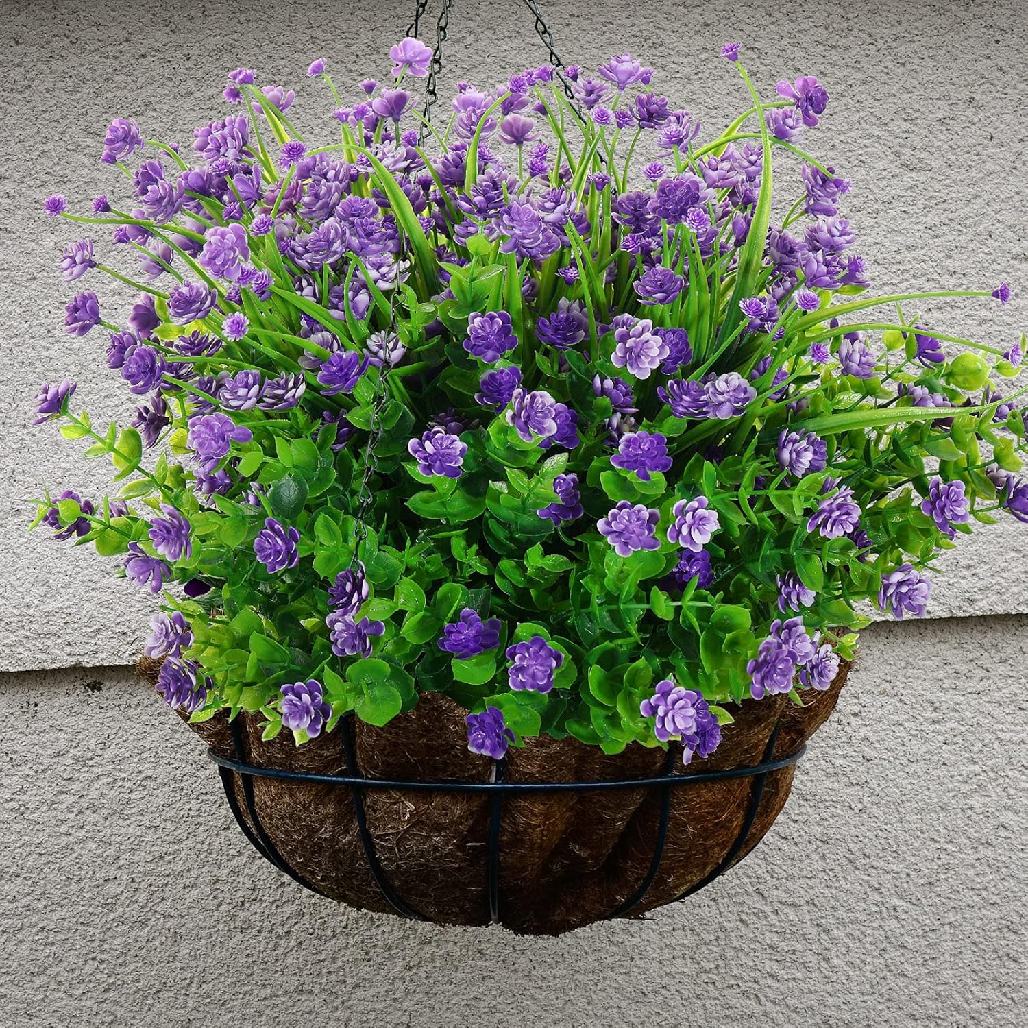 12 Pieces Faux Flowers for Outdoor Decor Artificial Greenery 2 Types Faux Flowers Outdoor UV