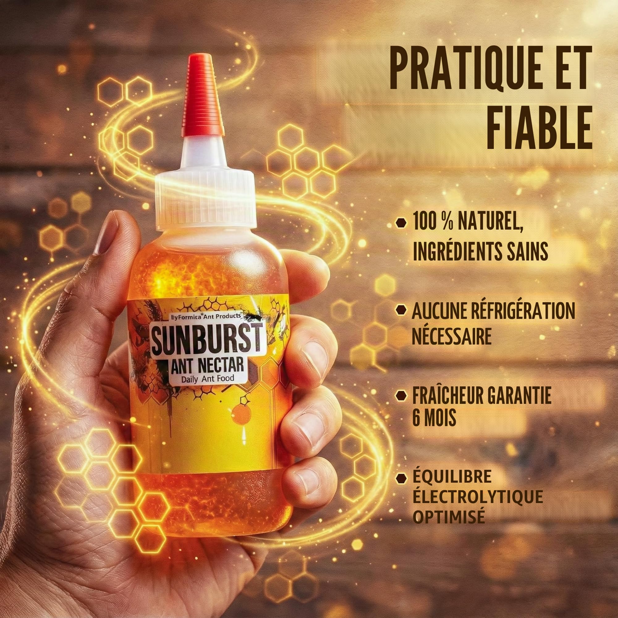 Nectar à Fourmis SUNBURST - 60 ml de Nourriture Liquide de Qualité Supérieure pour Fourmis