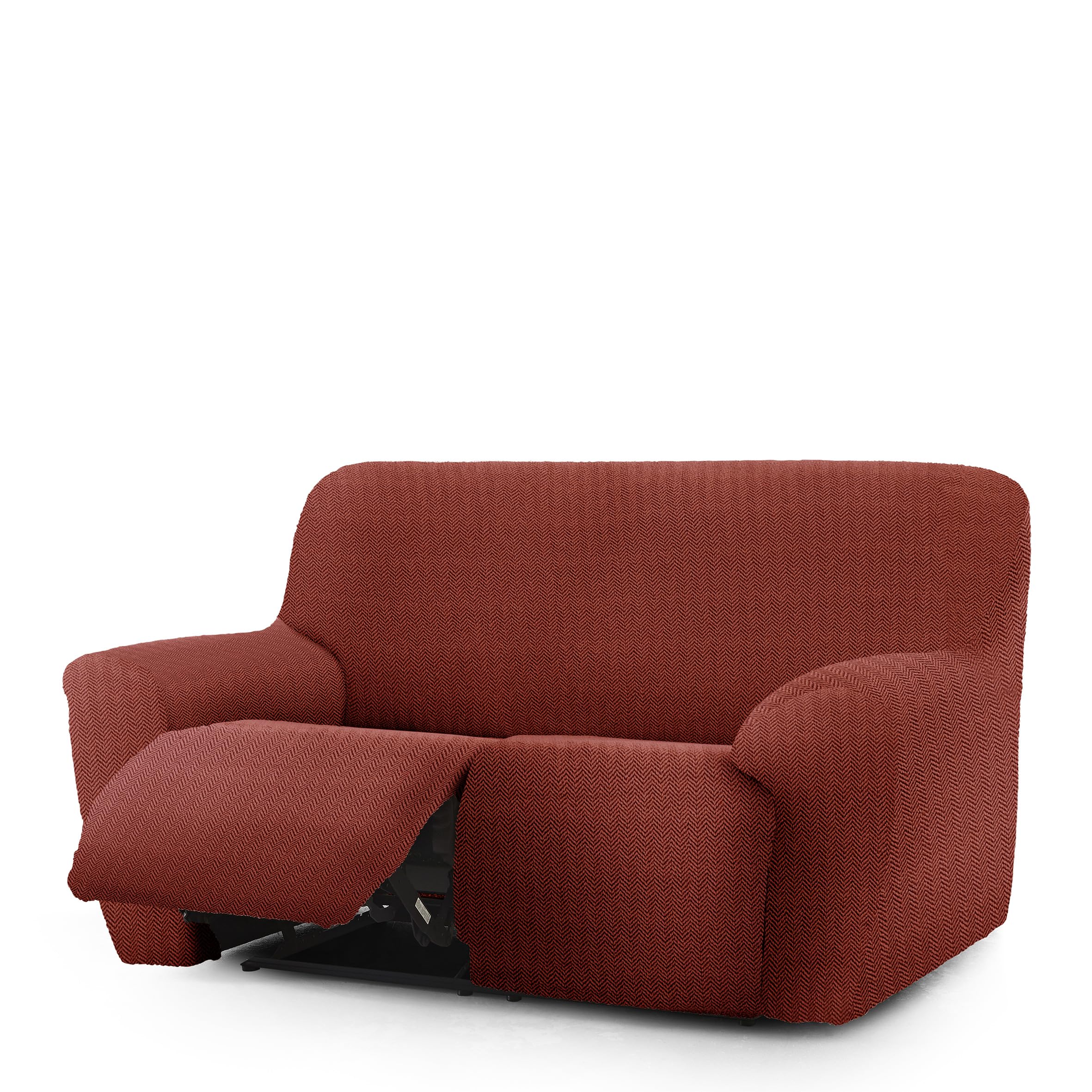 Housse de canapé relax 3 places anti-usure Jaz, rénovez votre grand fauteuil inclinable, lot de 2