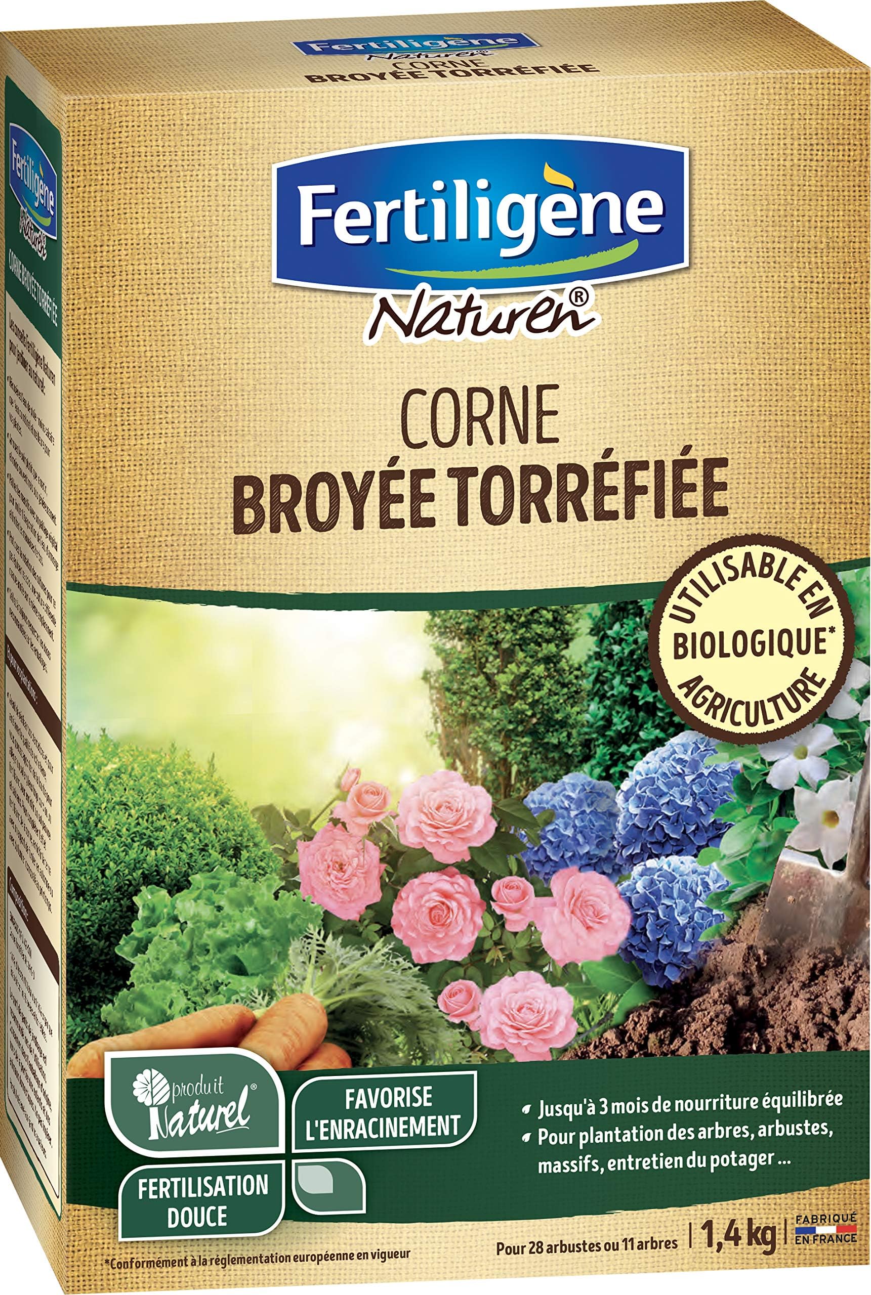Engrais Solabiol Corne Broyée 4 Kg - 100% Naturel, Azote Organique - Pour Jardin Bio Et Plantation
