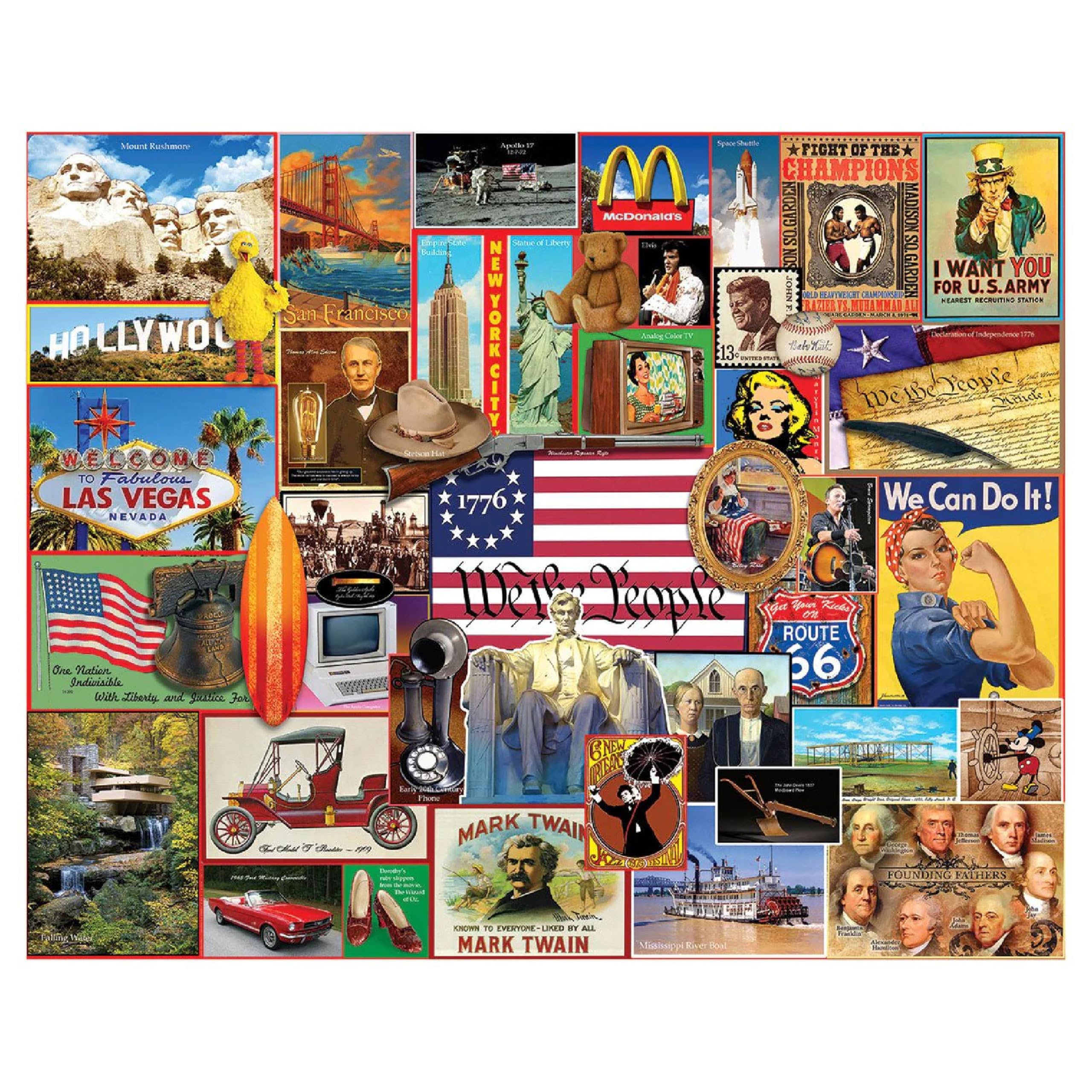1000 Piece Puzzle White Mountain Puzzles USA Map - 1000 Piece Jigsaw