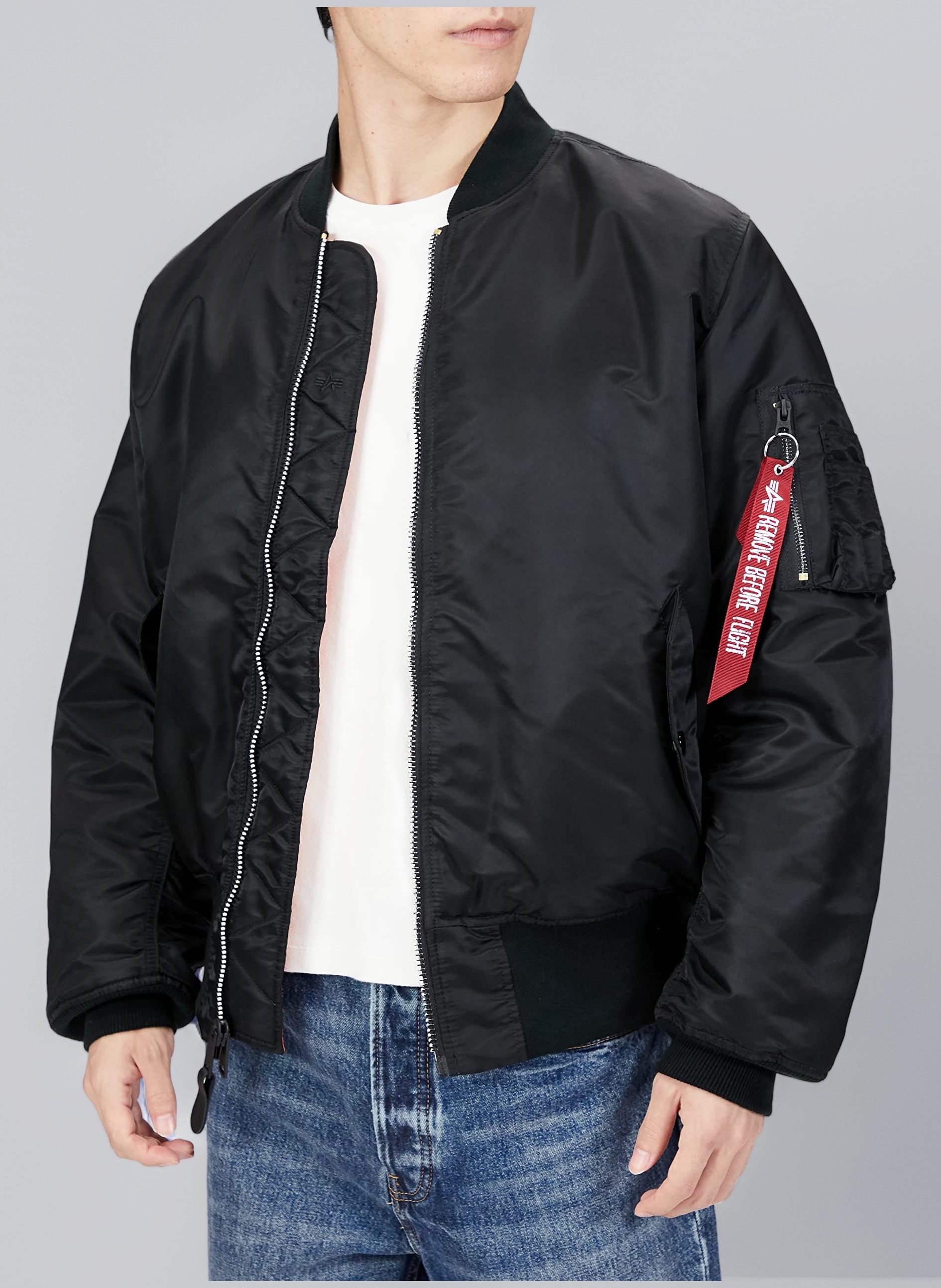 Amazon | [ALPHA INDUSTRIES INC] アウター MA-1 CORESPEC 2000 BLACK