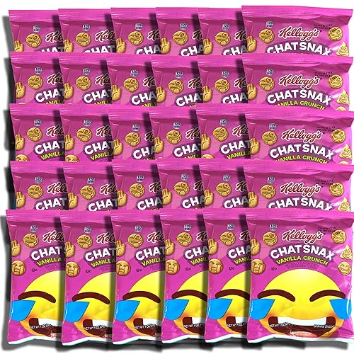 Chat Snax Graham Crackers 1 onza Vanilla Crunch Paquete de 30