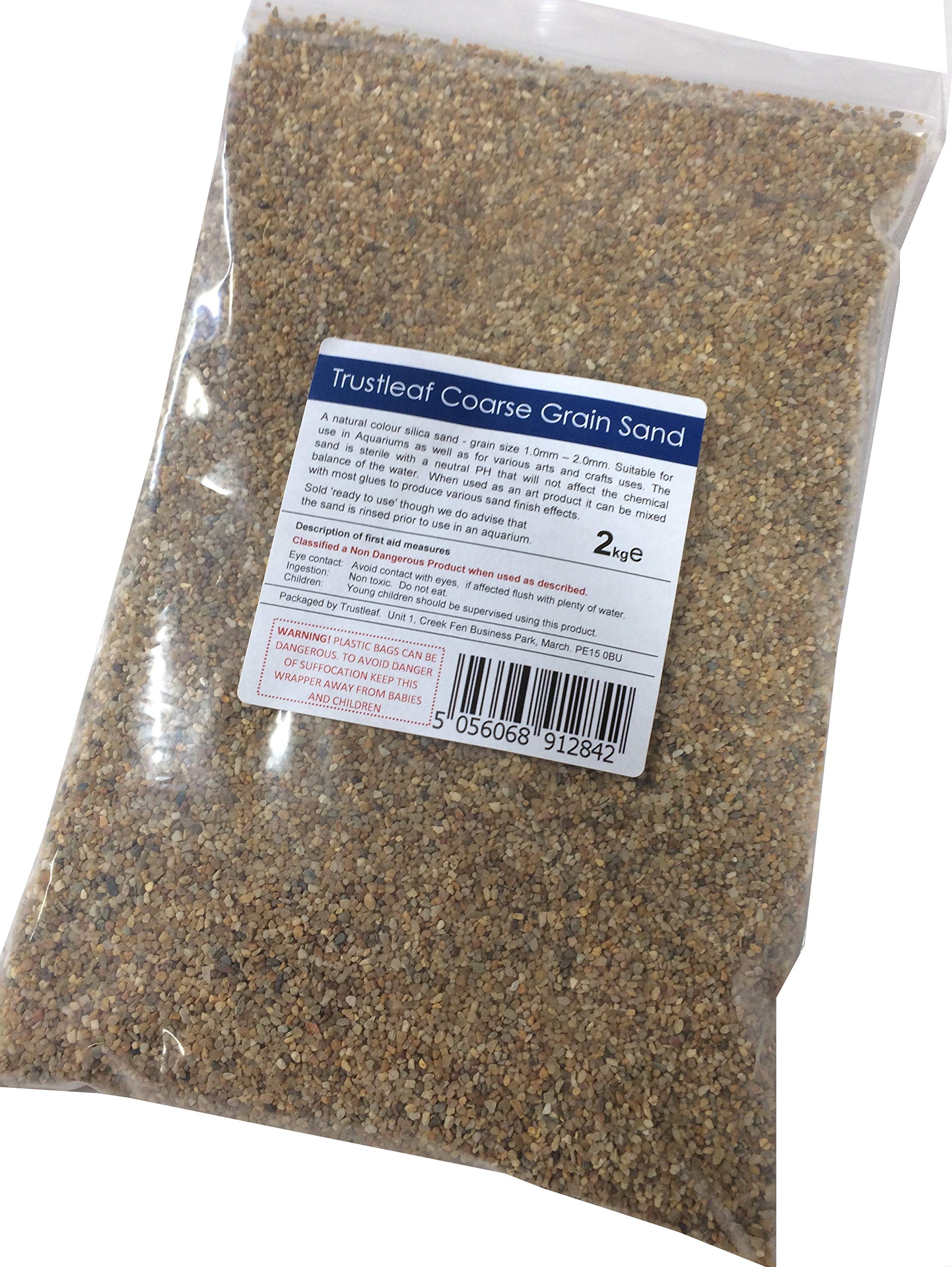 Trustleaf Brown 2Kg Natural Colour Silica Sand - Coarse Grain 1Mm-2Mm - Arts & Crafts - Aquariums
