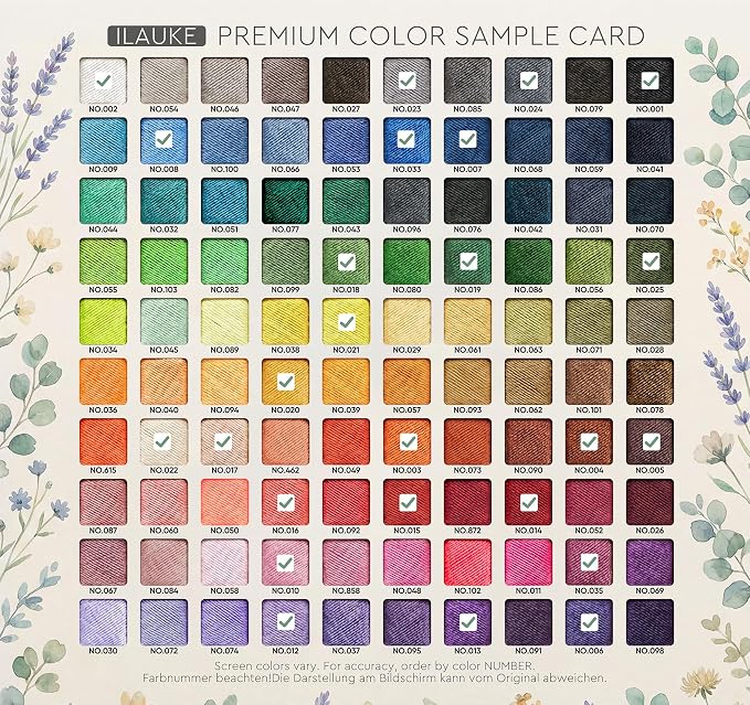 Hilos para máquina de coser y mano, 800 yardas, 25 colores miniatura 5