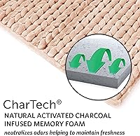 Vista 6 de MICRODRY SoftLux Braided Bath Mats for Bathroom, Super Absorbent Bath Mat, Charcoal Infused Memory Foam Bathroom Rugs with GripTex Skid-Resistant