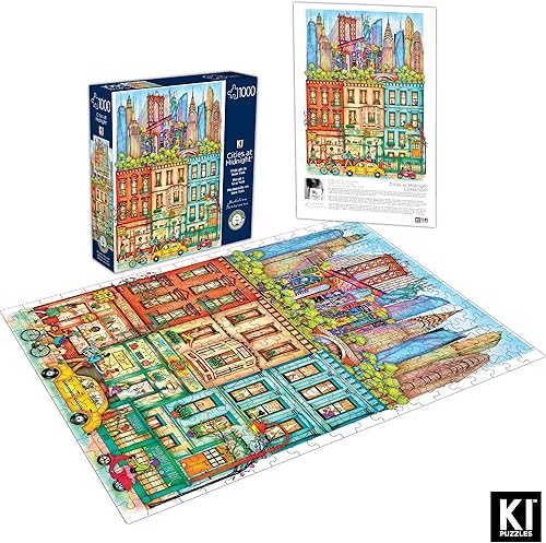 Miniatura 3 de KI Puzzles Rompecabezas de 1000 piezas para adultos Madalina Tantareanu Cities New York 27x20 Jigsaw PLAYVIEW Brands Multicolor