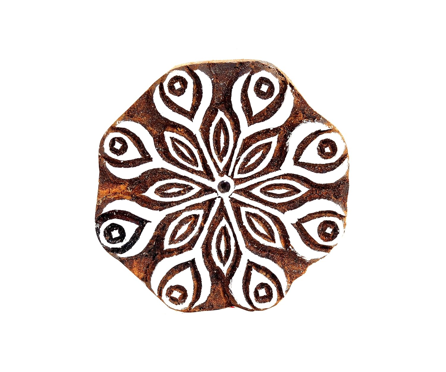 Fancy Handicraft .Round Pattern Mughal Design Wooden Printing Stamp