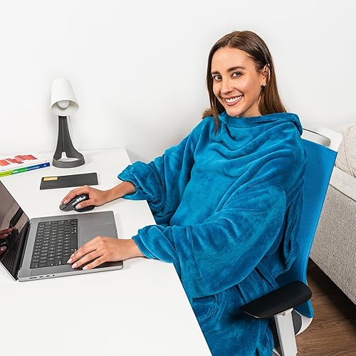 Miniatura 165 de PAVILIA Manta con mangas para adultos, mujeres y hombres, manta suave y cálida de forro polar, manta de regalo Negro -,Marrón,Burrito Beige,Carbón