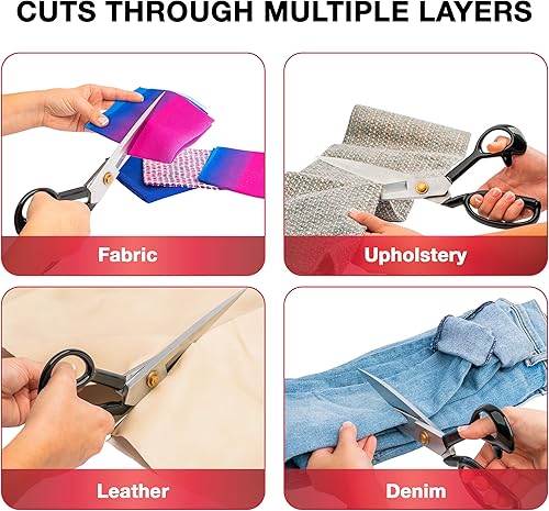 Miniatura 3 de SINGER ProSeries - Tijeras de coser industriales de acero inoxidable forjado de acero inoxidable forjado de 12 pulgadas, tijeras de bordado de 4