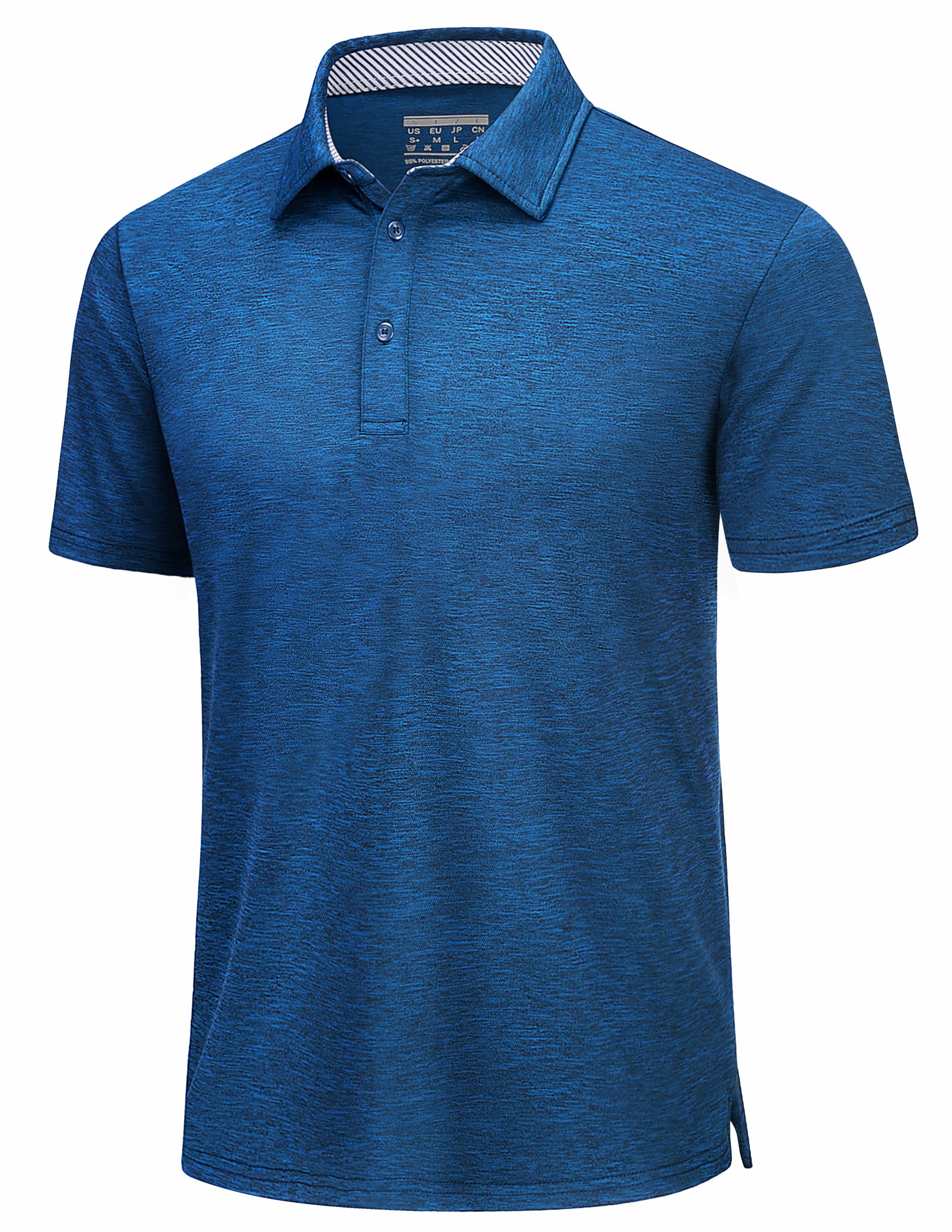 TACVASEN Men's Golf Polo Shirts Short Sleeve Quick Dry Lightweight Casual Athletic Collared T-Shirts 3 Buttons