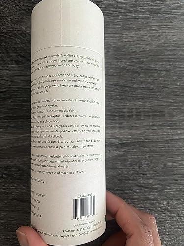 Miniatura 9 de Bombas de baño de cáñamo orgánico con infusión de aceite esencial de eucalipto de menta, regalos esenciales de baño de lujo para piel seca Sumérgete