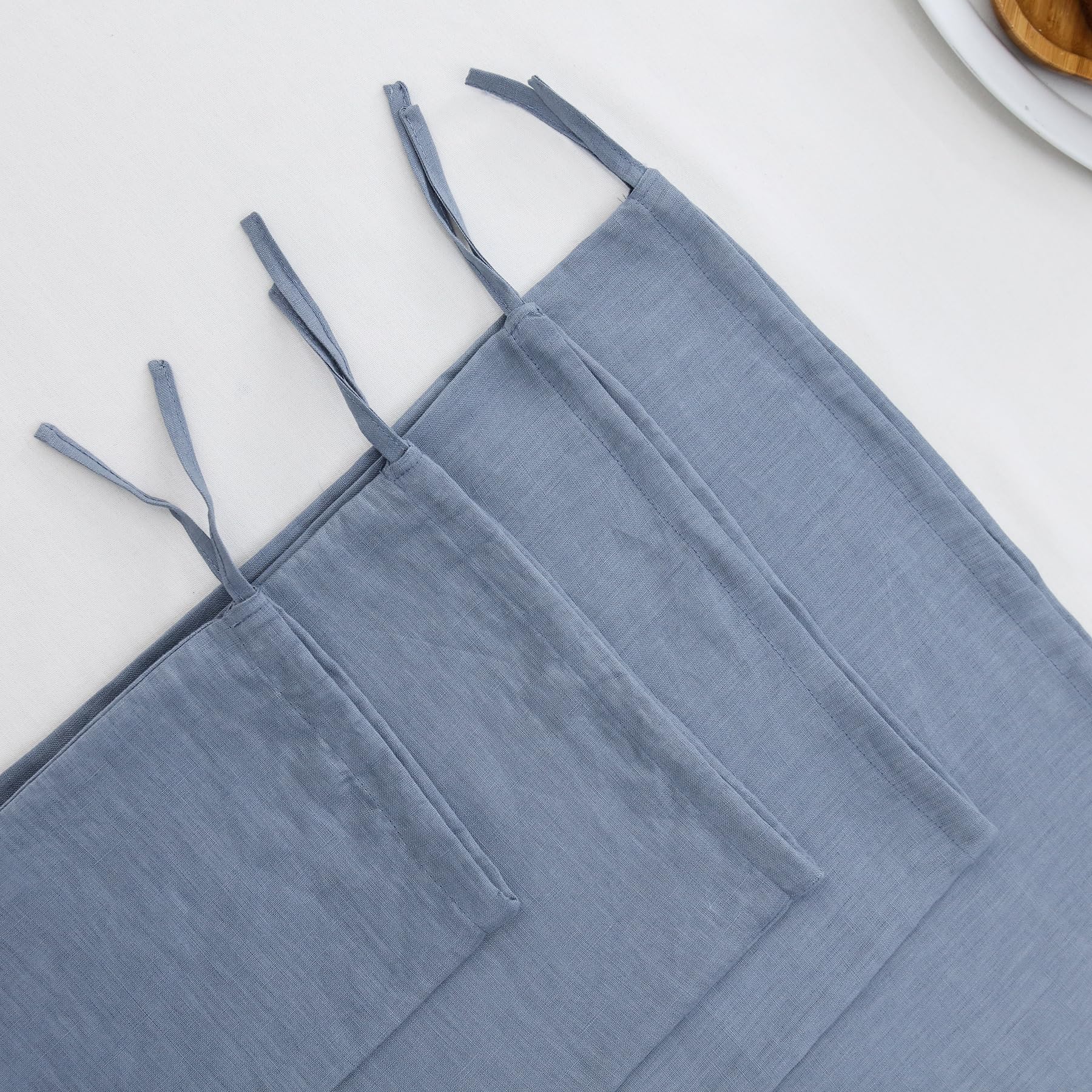 Pure Linen - Juego de 2 bolsas de pan reutilizables con cordón, almacenamiento de pan de baguette de masa madre, mezclilla 6