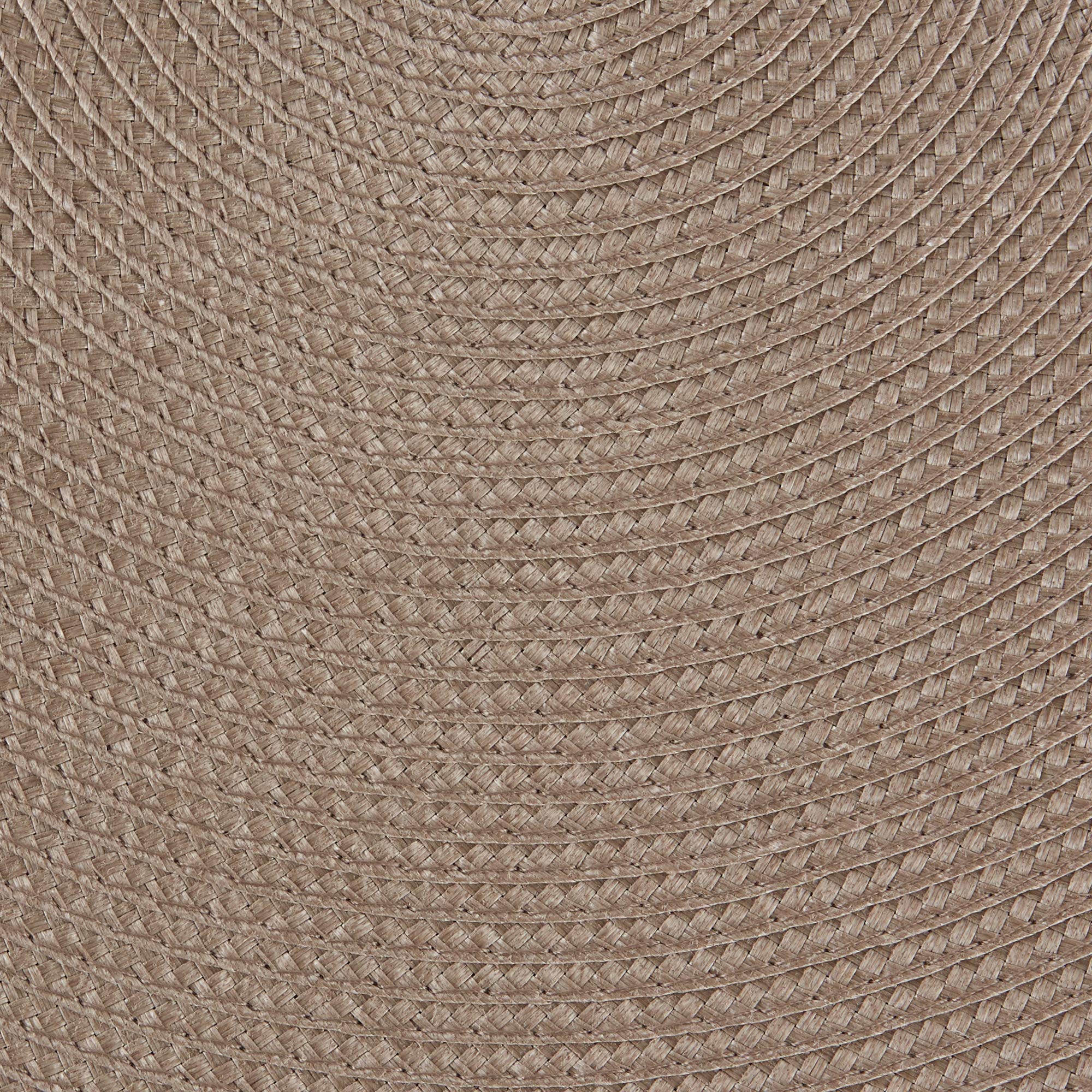 DII, Klassische gewebte Tischset-Kollektion, Innen-/Außenbereich, rund, 38,1 cm Durchmesser, braun, 6 Stück