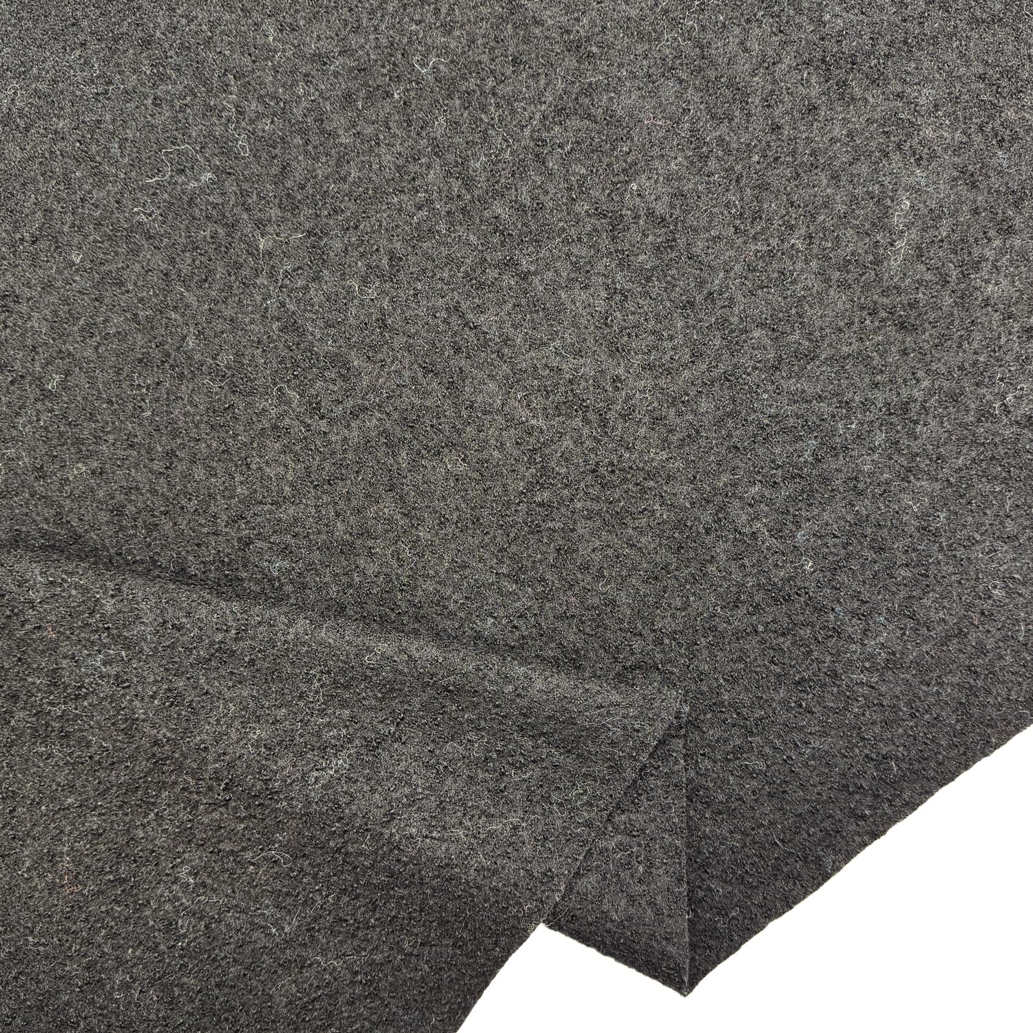 100% Boiled Wool Fabric Plain Colours – 142cm Wide – Soft & Durable Material - BWL021 - Marl Grey - ONE METRE