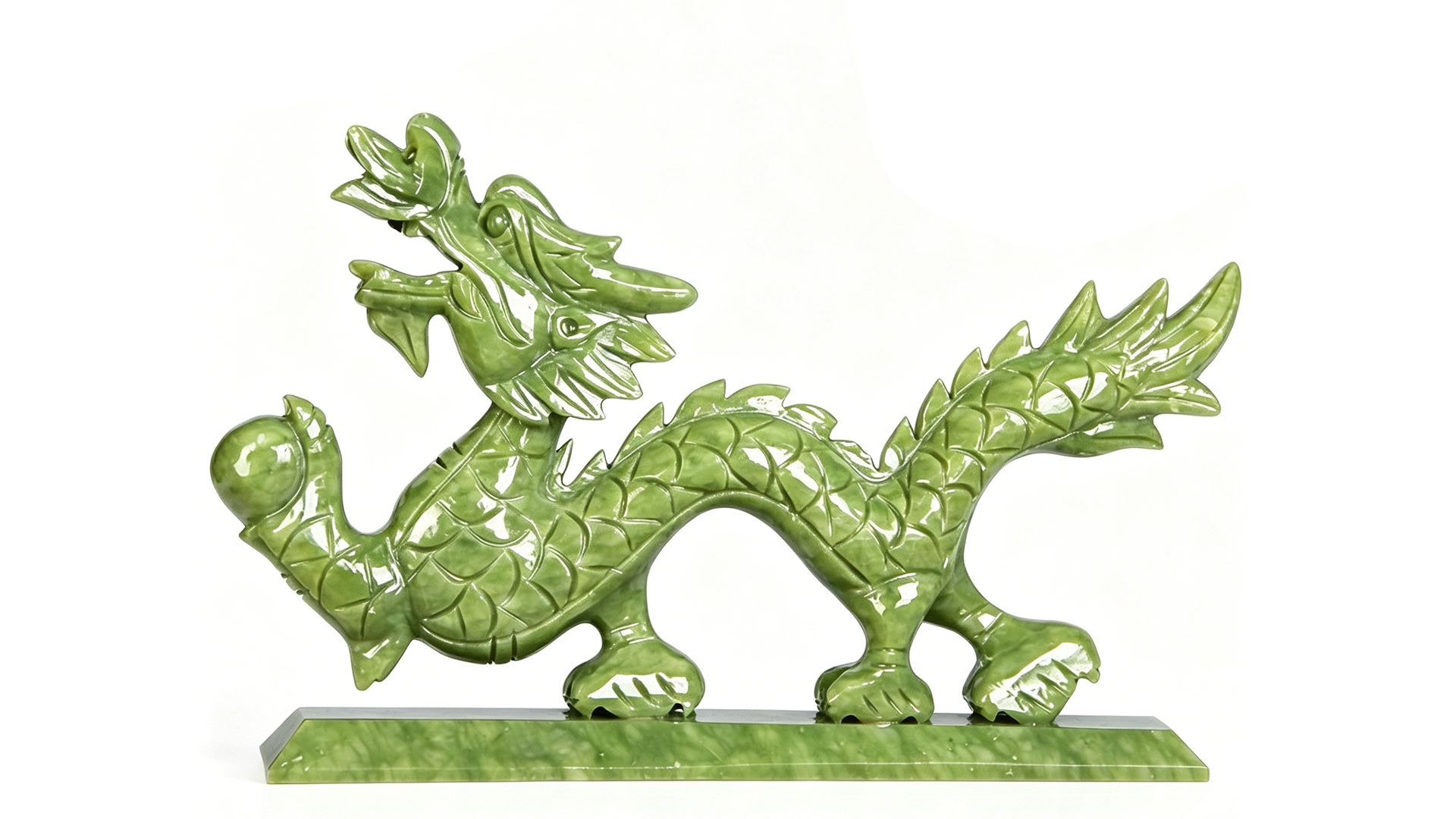 Figura de Dragón Feng Shui de Jade Natural 20 cm miniatura 7