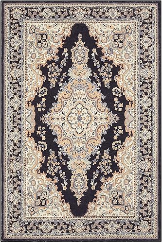 Miniatura 9 de Lahome Alfombras de área de 4 x 6 pies para dormitorio, sala de estar, alfombra tradicional oriental lavable con parte trasera antideslizante,