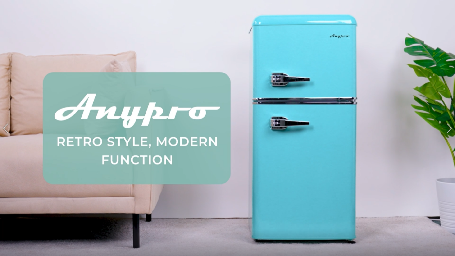 Amazon.com: Anypro Fridge with Freezer, 3.2 Cu.Ft Retro Double