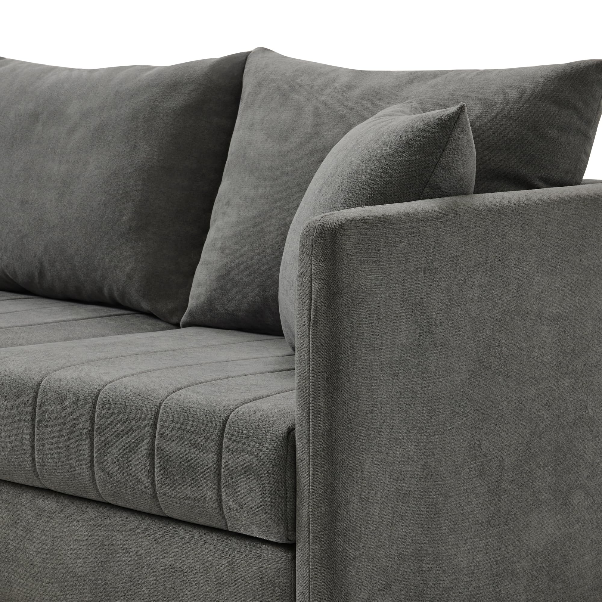 SACOOL Sofá esquinero moderno, sofá modular, sofá de 5 plazas con reposapiés convertible, en forma de L, en forma de U, adecuado para sala de estar, apartamento, etc.