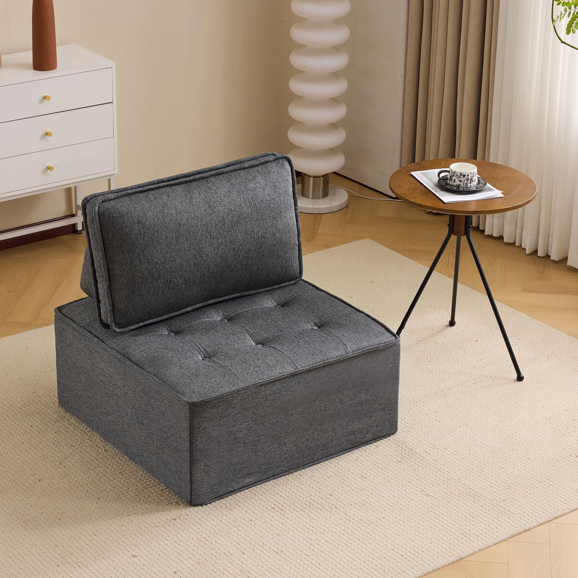 Sofá Modular Reclinable de Tela de Lino, Ultra Suave y Transpirable, para Apartamentos Pequeños y Dormitorios