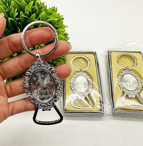 Miniatura 3 de Quinceañera - Llavero abrebotellas, regalo de 15 Mis membrillo 15 cumpleaños, dulce dieciséis dorado, regalo para invitados, 12 unidades