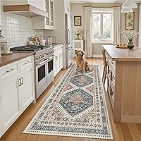 Vista 65 de Madane Alfombra Pasillera Lavable - Alfombras Pasilleras 2x6 para Pasillos de 6 Pies Antideslizante Vintage Alfombra Pasillera de Cocina