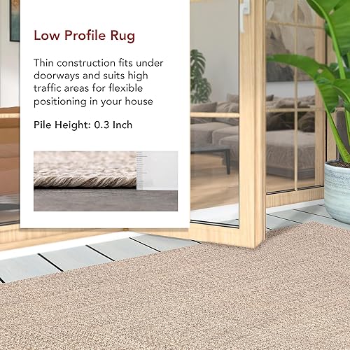 Miniatura 6 de nuLOOM Wynn - Alfombra de área trenzada para interiores y exteriores, 6pies, redonda, tostado