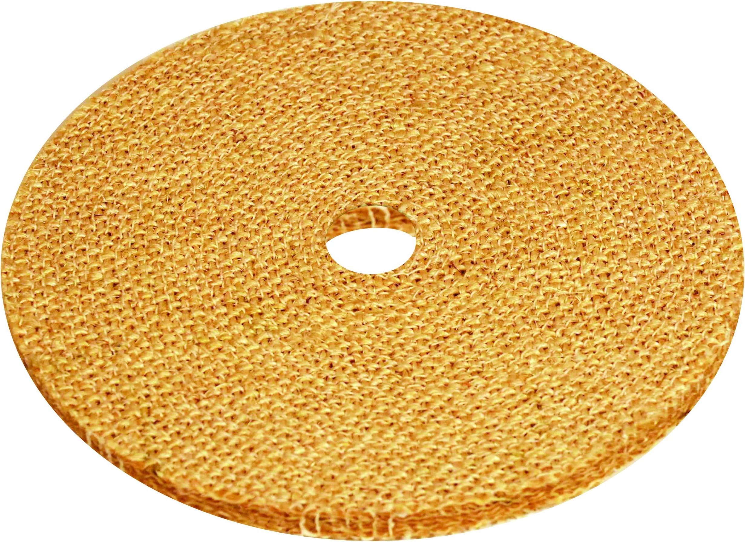 47417SP Conventional Sisal Buff, Woven Sisal, 6" Diameter, 1" Arbor