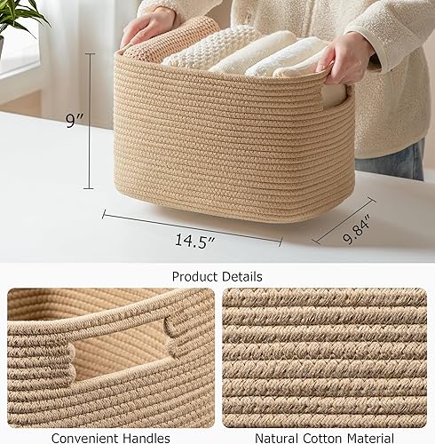 Miniatura 145 de UBBCARE Paquete de 2 canastas pequeñas, canastas de almacenamiento tejidas para organización, canasta de regalo pequeña, canasta de juguetes