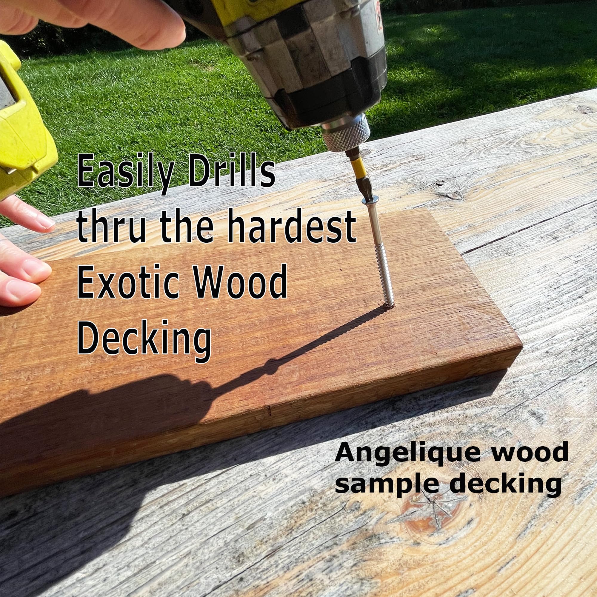 Resistente, acero inoxidable de grado 304, tornillos de madera de cubierta de 7.6 cm, a prueba de óxido, construcción exterior de cubiertas, vallas, destornillador Torx #25