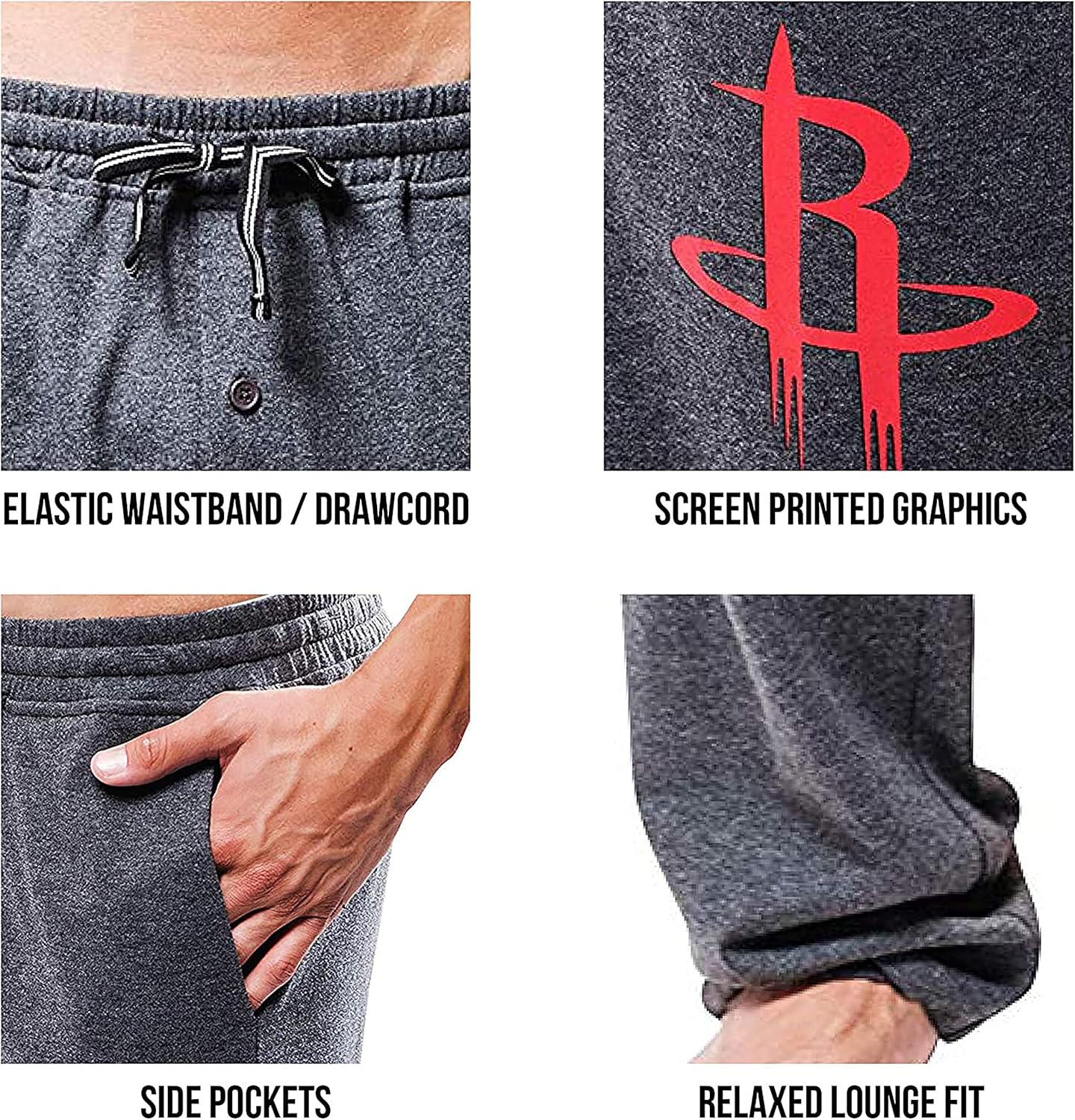 Ultra Game Men NBA Official Sleepwear Super Soft Pajama Loungewear Pants - Image 5