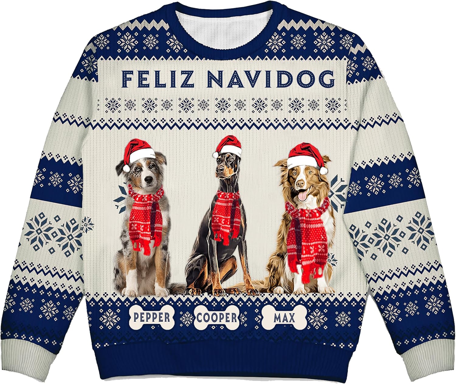 NAZENTI Ugly Sweater, Dog Mom Christmas Sweatshirt - Image 4