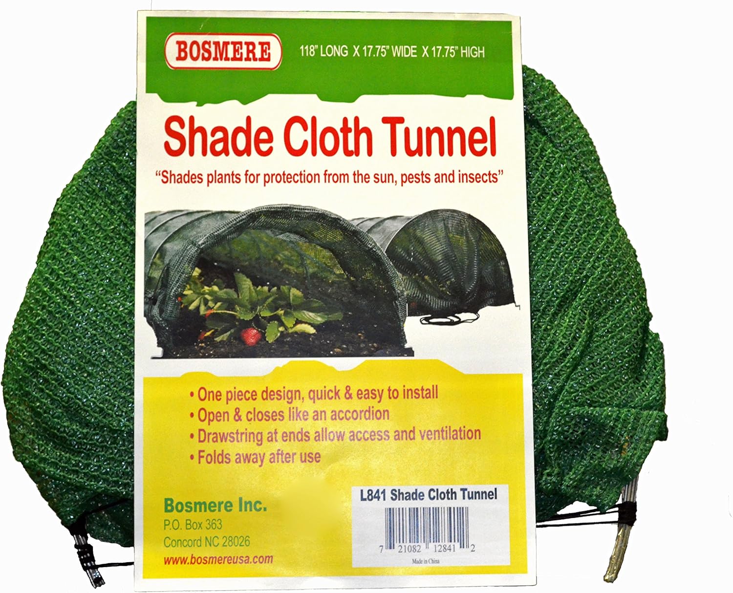 Bosmere L841 Shade Net Tunnel Plant Row Cover, 10-Feet