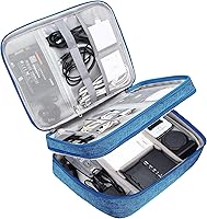 Vista 1 de Bolsa electrónica de accesorios para cables de viaje, bolsa impermeable de doble capa, organizador de electrónica portátil para cable, cable, cable