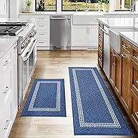 Vista 8 de COSY HOMEER Tapetes de cocina antideslizantes de polipropileno grueso para el hogar, lavable a máquina, 20 x 30/20 x 48 pulgadas, azul