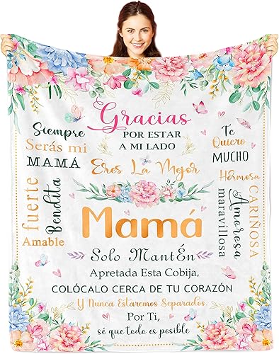 Nicetous Regalo para mamá, Feliz Cumpleaños Mama, Mejor Mama Del Mundo, Regalos para Mamá en su Cumpleaños, Regalos para Madre, Manta de
