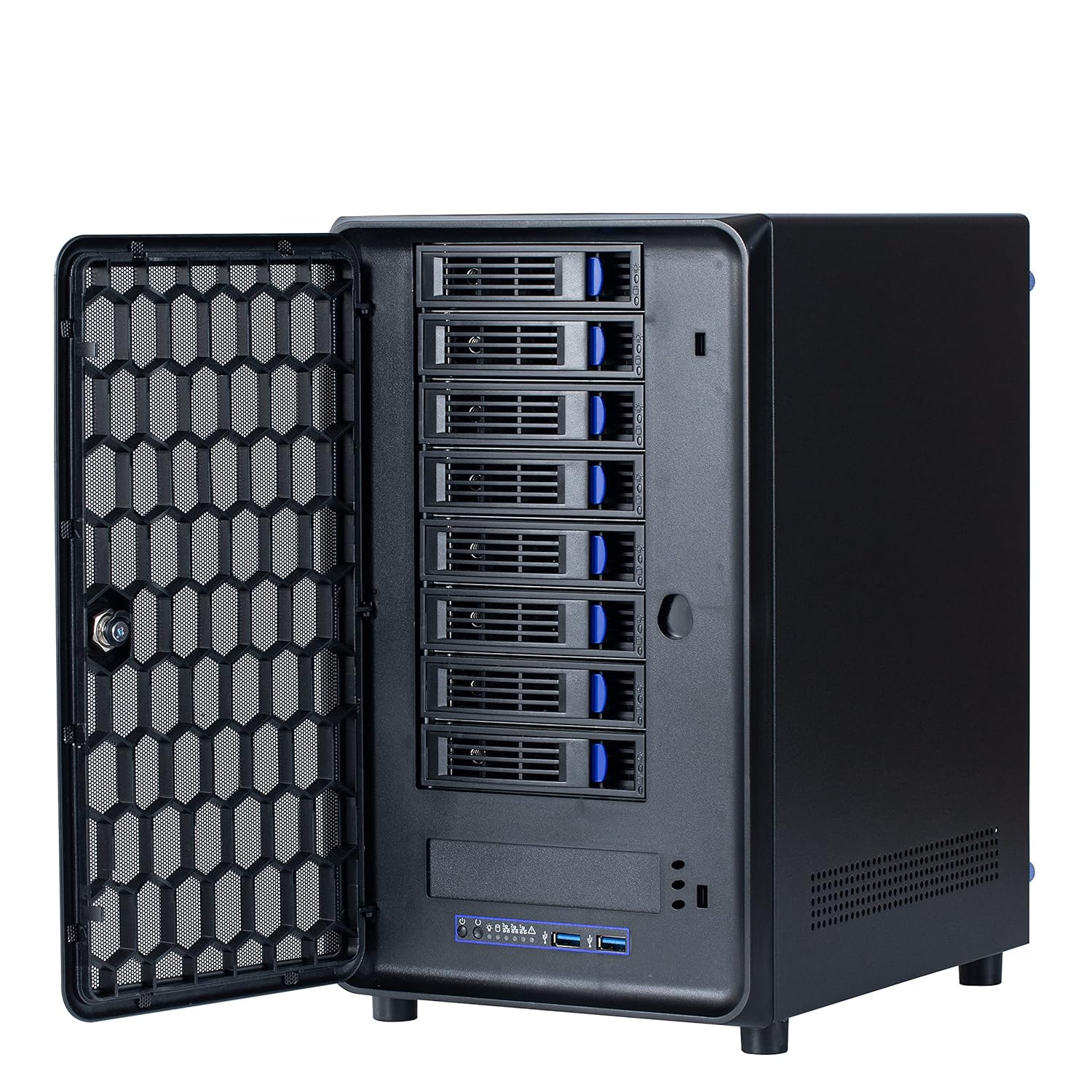 KCMconmey 8 + 2 Bay DIY NAS Case, 8 x 2.5/3.5 Tray + 2 x 2.5 Internal