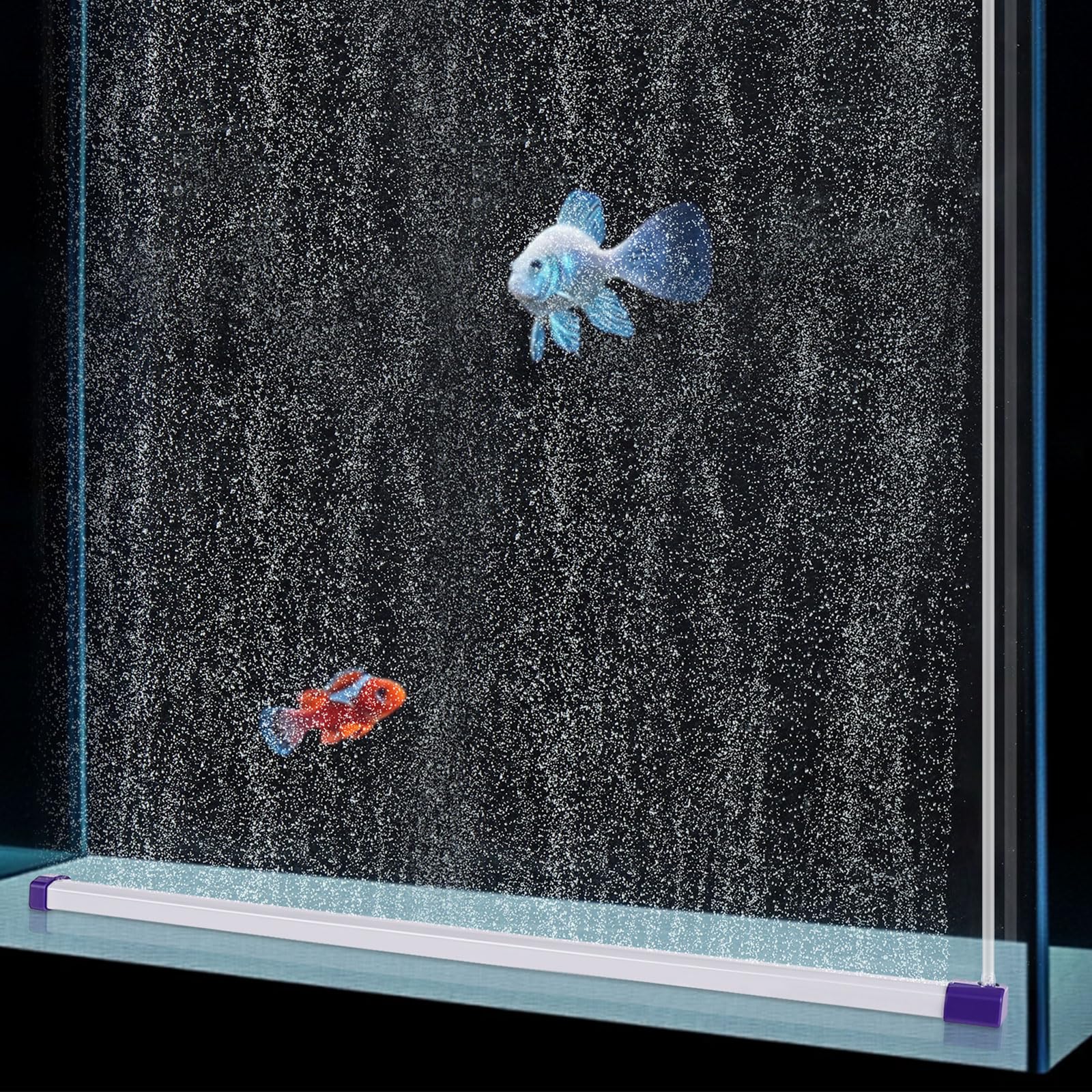 hygger 27.5 Inch Long Aquarium Bubble Bar, Ultra-Fine Quiet Oxygen Diffuser Bubble Curtain Wall, Self-Sinking Design Fish Tank Bubbler Decorations for