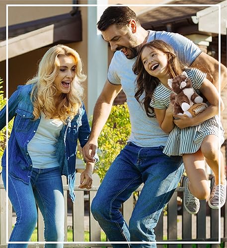 Miniatura 6 de DolliBu Animal de peluche de gato marrón con peluche de fútbol, gatito suave y abrazable, adorable juguete de peluche para jugar, lindo regalo de