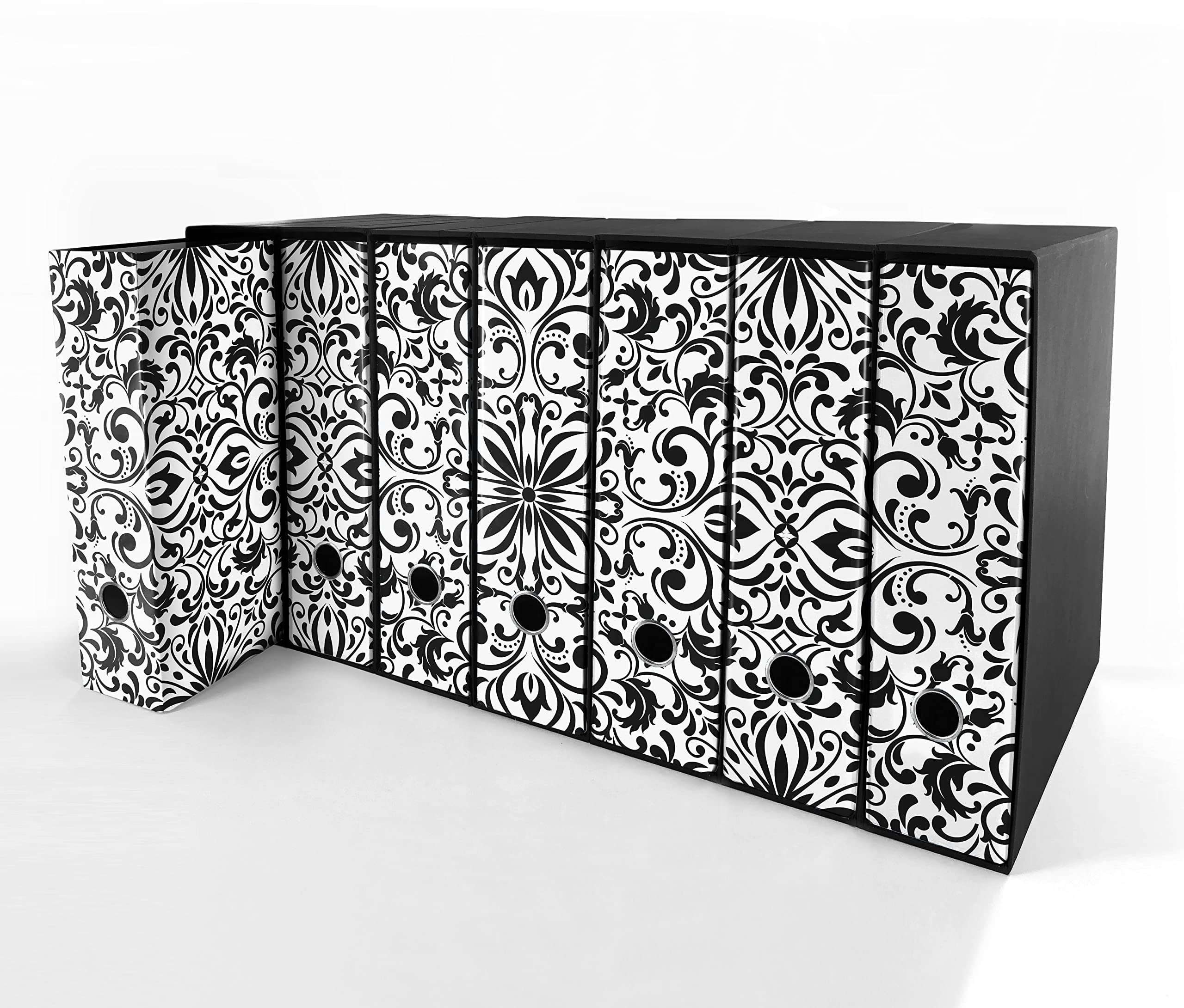 Set da 7 raccoglitori ad anelli DAMASCO - Faldoni SHAREPRINTING (H34 con 2 anelli)