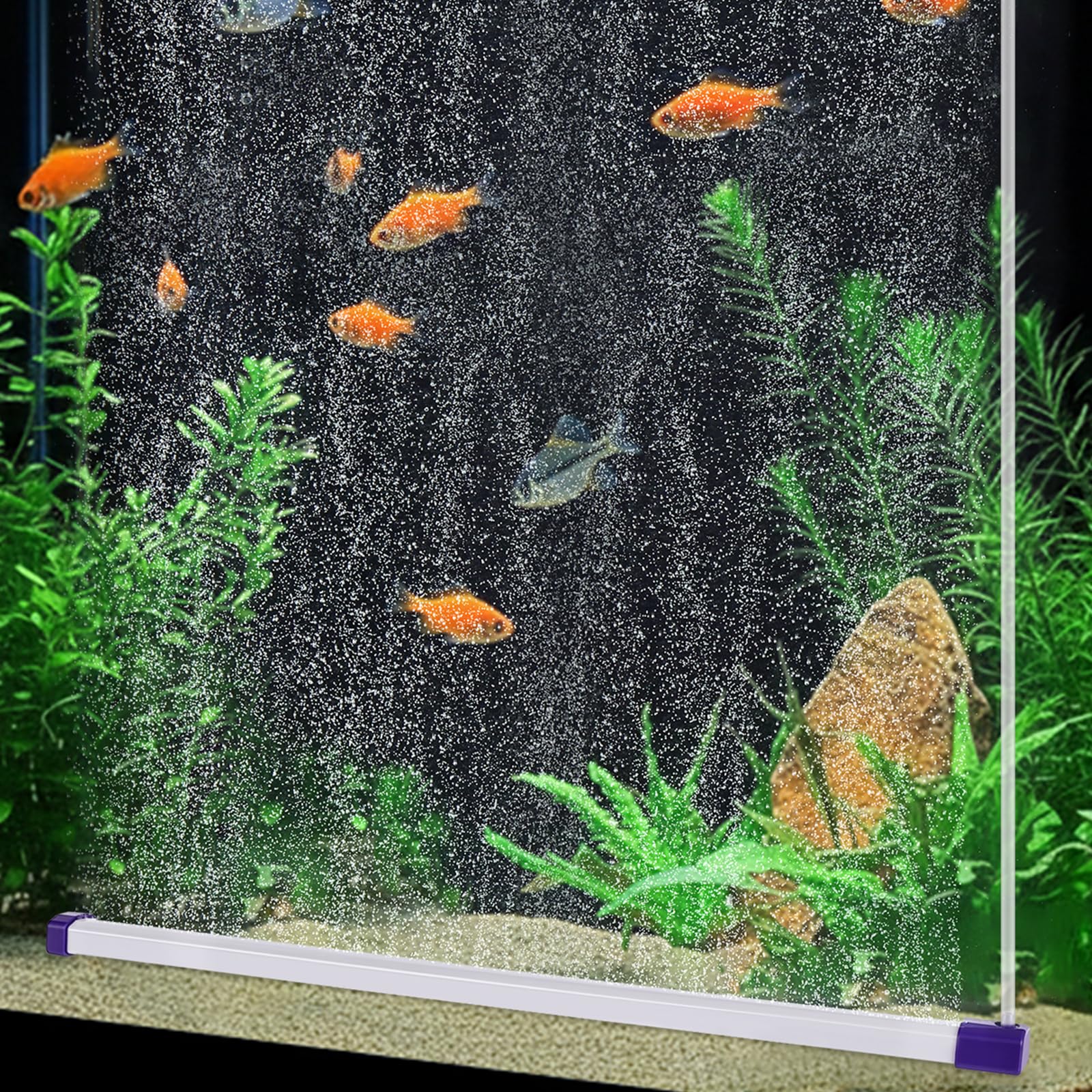 hygger Fish Tank Air Bubbler, Air Stones for Fish Tanks Quiet High Dissolved Oxygen Diffuser Aquarium Bubbles Air Stone with Air Tubing for Freshwater Saltwater (55cm)