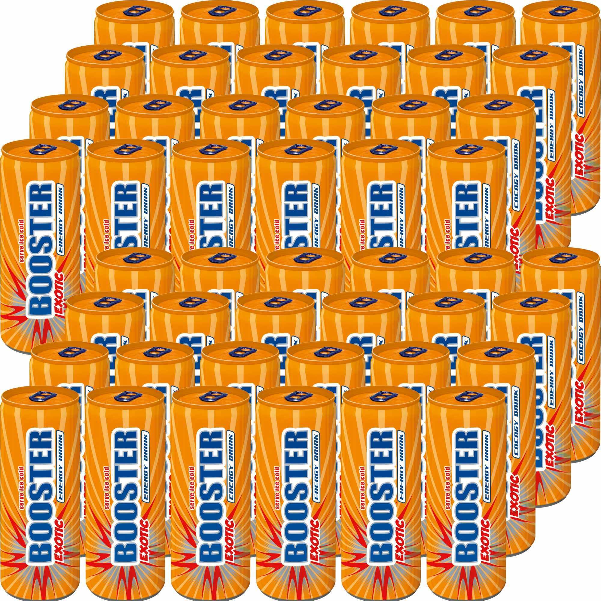 Booster Energy Drink Exotic DPG 2er Pack (48x330ml Dose) + usy Block