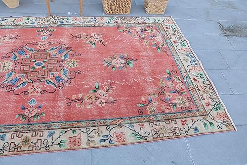 Miniatura 7 de SARIKAYA PILLOW Alfombra de salón, alfombra turca grande, 5.2 x 9.3 pies, alfombra vintage, alfombra Oushak, alfombra antigua, alfombra hecha a