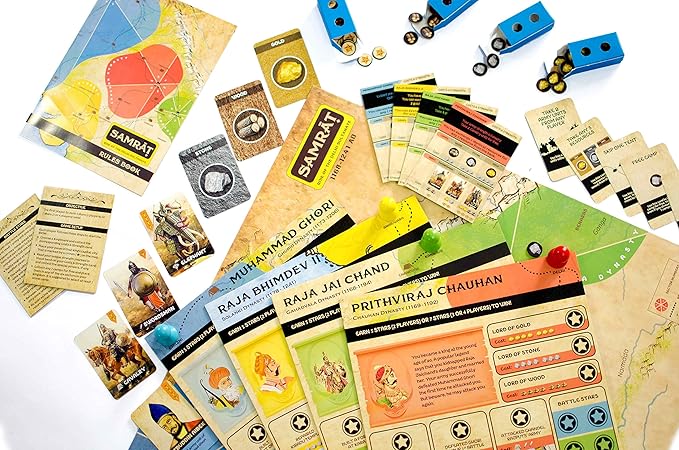 Kitki Samrat Board Games for Adults and Kids Based On Real Indian History, 8+ Years (Multicolour)