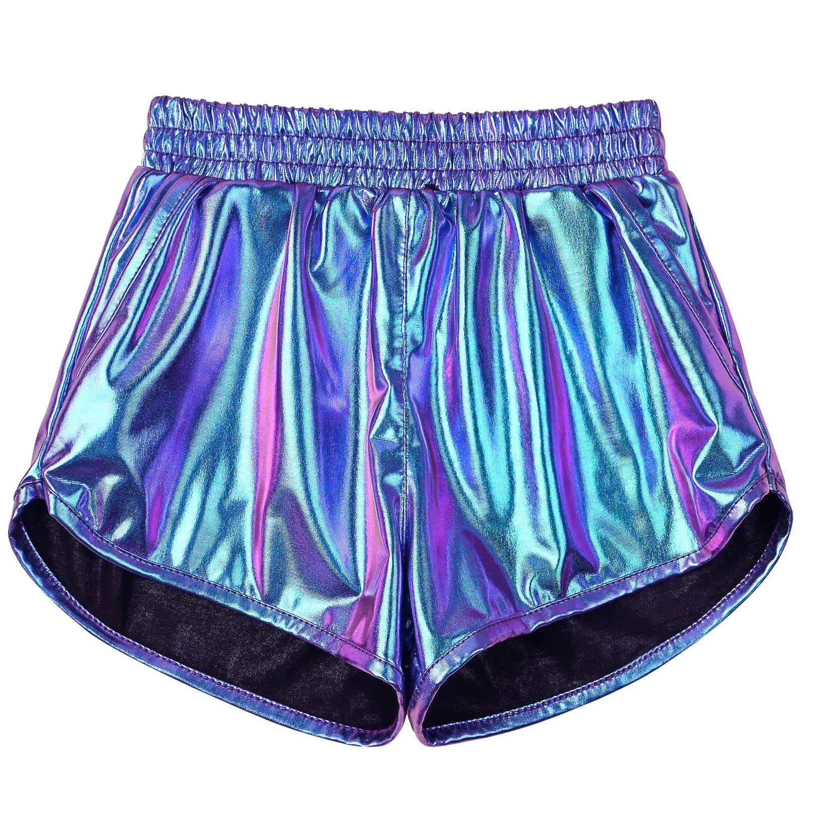 Mirawise Girls Metallic Shorts Shiny Hot Pants Sparkly Dance Outfits Short Pants