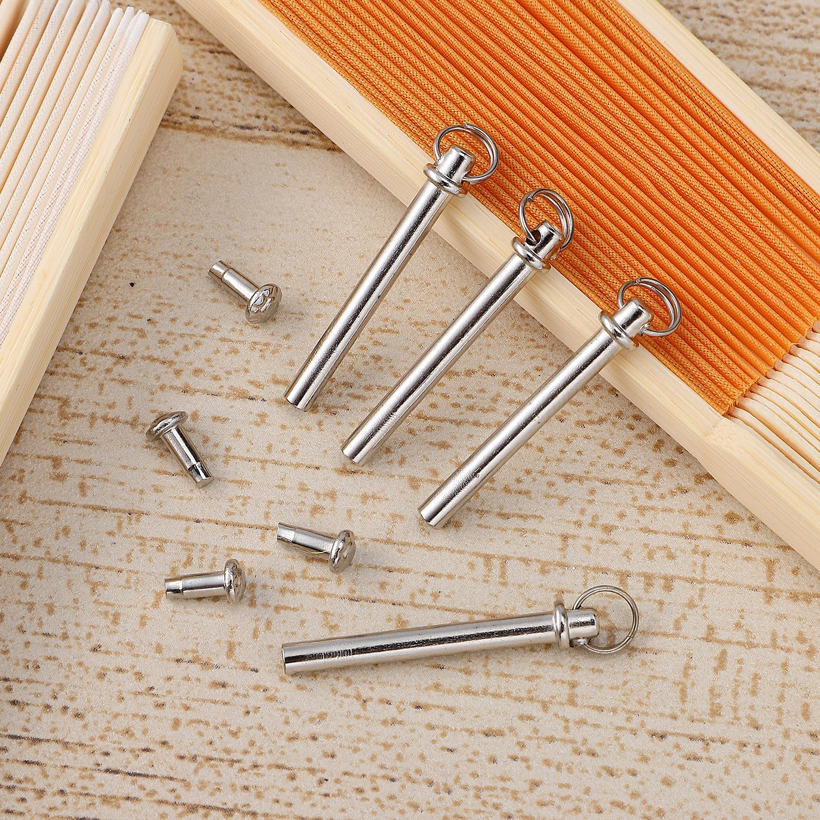 COLLBATH Kit di Riparazione Struttura per Ventaglio per Facile e Portatile 5 Set di Rivetti e Dadi in Inossidabile del Folding Fan