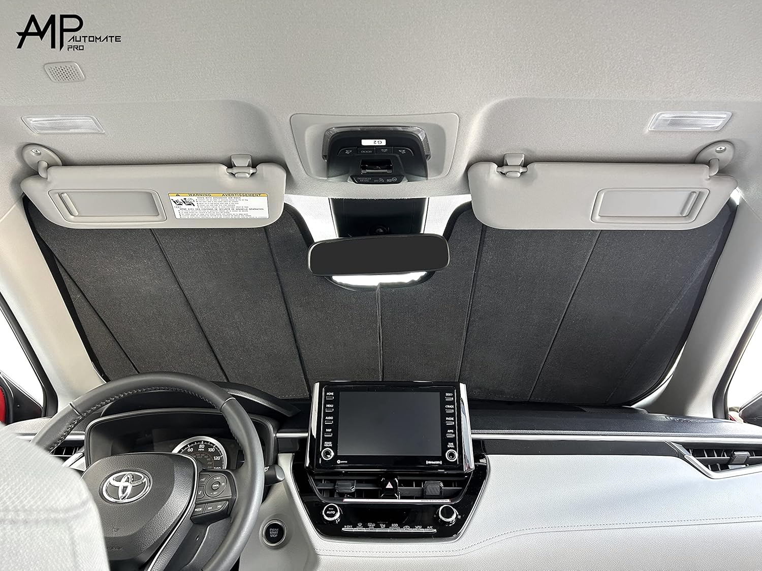 Custom Fit Windshield Foldable Sunshade for 2022 2023 2024 2025 2026 Toyota Corolla Cross SUV (Not for Corolla Sedan), Compact Block UV Visor Protector Folding Dual-Purpose (Made in USA)