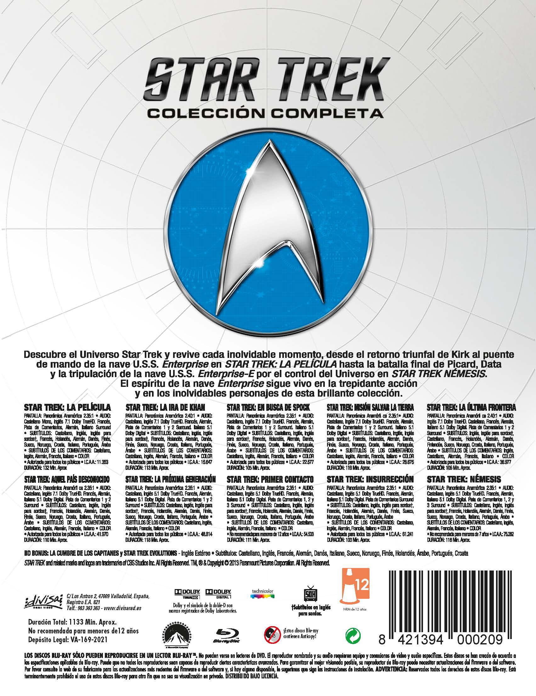 STAR TREK - STARDATE COLLECCION 1-10 - BLU RAY - ED.2017 (Importé d'Espagne, langues sur les détails)