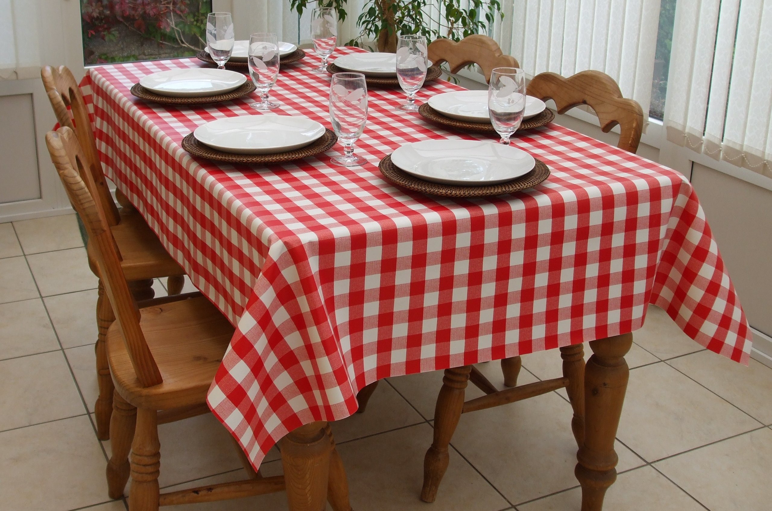 Hule Mesa Redonda Sorefy - Mantel De Vinilo Para Mesa De Picnic, Diseño A Cuadros, Forro Vinilo Verde